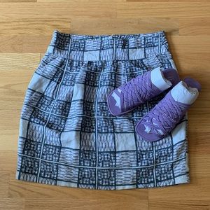 MUST BUNDLE Linen Mini skirt Abstract Plaid 📍FIRM📍